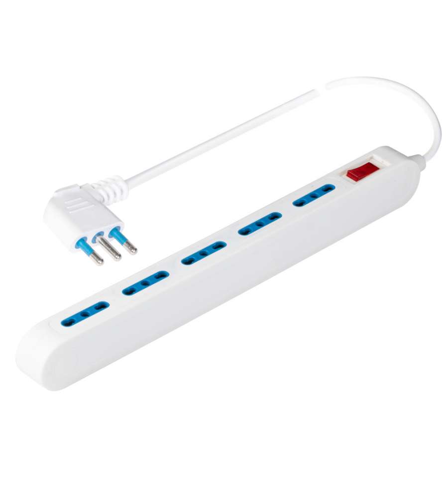 Multipresa 5 Posti 10/16A + Interruttore + Cavo 1.5m Polypool Multipresa 5 Posti 10/16A + Interruttore + Cavo 1.5m Polypool